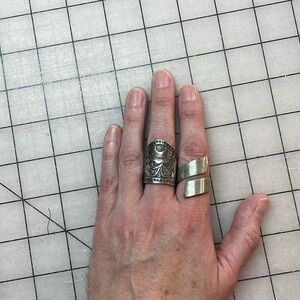 Silver Statement Rings Set